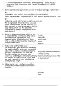 Counterintelligence Awareness and Reporting Course for DOD AssessmenTest Questions With Passed Solutions&vert; 2025-2026 &vert; Updated