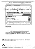 Pearson Edexcel GCSE Maths 2025 &vert; Paper 1 &lpar;Non-Calculator&rpar; Higher Tier Exam &plus; Mark Scheme