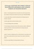 CCB Oregon QUESTIONS AND CORRECT DETAILED SOLUTIONS WITH RATIONALES LATEST UPDATED VERSION JUST RELEASED RECENTLY