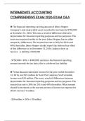 INTERMEDIATE ACCOUNTING COMPREHENSIVE EXAM 2026 EXAM Q&A