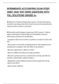 INTERMEDIATE ACCOUNTING EXAM STUDY SHEET 2026 TEST PAPER QUESTIONS WITH FULL SOLUTIONS GRADED A&plus;