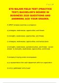 ETS MAJOR FIELD TEST &lpar;PRACTICE  TEST&rpar; BACHELOR'S DEGREE IN  BUSINESS 2026 QUESTIONS AND  ANSWERS&vert; ACE YOUR GRADES&period; 