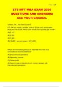 ETS MFT MBA EXAM 2026  QUESTIONS AND ANSWERS&vert;  ACE YOUR GRADES&period;