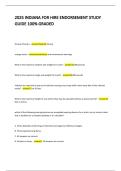 2025 INDIANA FOR HIRE ENDORSEMENT STUDY GUIDE 100&percnt; GRADED 