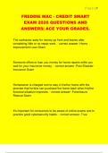 FREDDIE MAC - CREDIT SMART  EXAM 2026 QUESTIONS AND  ANSWERS&vert; ACE YOUR GRADES&period;