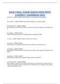 BASI FINAL EXAM QUESTIONS WITH CORRECT ANSWERS 