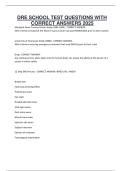 DRE SCHOOL TEST QUESTIONS WITH CORRECT ANSWERS 2025
