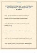 WDI EXAM QUESTIONS AND CORRECT DETAILED SOLUTIONS LATEST UPDATED VERSION JUST RELEASED 