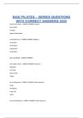 BASI PILATES &ndash; SERIES QUESTIONS WITH CORRECT ANSWERS 