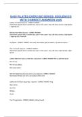 BASI PILATES EXERCISE SERIES WITH CORRECT ANSWERS 