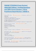 PMHNP FITZGERALD Exam Review&vert;  2026&sol;2027 Edition &vert; Verified Questions  and 100&percnt; Correct Answers &vert; Nurse  Practitioner Board Review &vert; GRADE A&period; 