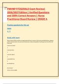   PMHNP FITZGERALD Exam Review&vert;  2026&sol;2027 Edition &vert; Verified Questions  and 100&percnt; Correct Answers &vert; Nurse  Practitioner Board Review &vert; GRADE A 