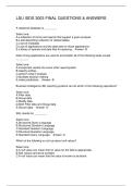 LSU ISDS 3003 FINAL QUESTIONS & ANSWERS