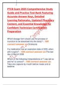 PTCB Exam 2025 Comprehensive Study  Guide and Practice Test Bank Featuring  Accurate Answer Keys&comma; Detailed  Learning Rationales&comma; Updated Pharmacy  Content&comma; and Essential Knowledge for  Confident Technician Certification  Preparation 