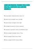 LASER HAIR REMOVAL TRAINING FINAL PAPER 2026 FULL QUESTIONS AND ANSWERS GRADED A&plus;