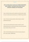 ESA-Certified Alarm Technician EXAM QUESTIONS AND CORRECT DETAILED SOLUTIONS LATEST UPDATED VERSION JUST RELEASED 