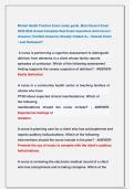 Mental Health Practice Exam study guide &comma;Most Recent Exam  2025&sol;2026 Actual Complete Real Exam Questions And Correct  Answers &lpar;Verified Answers&rpar; Already Graded A&plus; &sol; Newest Exam  &sol; Just Released&excl;&excl;