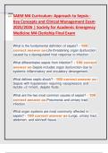 SAEM M4 Curriculum&colon; Approach to Sepsis -  Key Concepts and Clinical Management Exam  2025&sol;2026 &vert; Society for Academic Emergency  Medicine M4 Clerkship Final Exam