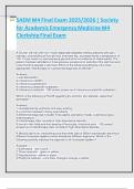 1  SAEM M4 Final Exam 2025&sol;2026 &vert; Society  for Academic Emergency Medicine M4  Clerkship Final Exam