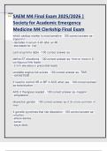 1  SAEM M4 Final Exam 2025&sol;2026 &vert; Society  for Academic Emergency Medicine M4  Clerkship Final Exam