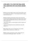 LETRS UNITS 1 TO 4 POST-TEST FINAL PAPER 2026 QUESTIONS WITH SOLUTIONS GRADED A&plus;