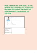 Week 7 i-Human Case&colon; Jacob Miller &ndash; 28-Year Old Male With Persistent Cough & Fatigue Due  to Atypical &lpar;Mycoplasma&rpar; Pneumonia &vert; Full  Diagnostic Workup & Management Plan  2025&sol;2026&rdquo;