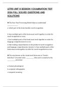 LETRS UNIT 8 SESSION 1 EXAMINATION TEST 2026 FULL SOLVED QUESTIONS AND SOLUTIONS