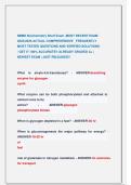 NBME Biochemistry Shelf Exam &comma;MOST RECENT EXAM  2025&sol;2026 ACTUAL COMPREHENSIVE   FREQUENTLY                  MOST TESTED QUESTIONS AND VERIFIED SOLUTIONS                 &sol; GET IT 100&percnt; ACCURATE&excl;&excl; ALREADY GRADED A&plus; &vert;                NEWEST EXAM &vert; JUST RELEAS
