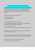 Principles of Epidemiology Questions with Accurate Answers
