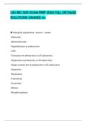 LSU BIO 1201 EXAM PREP 2026 FULL DETAILED SOLUTIONS GRADED A&plus;