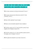 LSU BIO 1201 TEST BANK 2026 ALL LECTURES QUESTIONS AND ANSWERS GRADED A&plus;