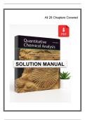 Student Solutions Manual for Quantitative Chemical Analysis&comma; 10th Edition &ndash; &lpar;Harris&comma; 2020&rpar; &vert; All 28 Chapters Covered