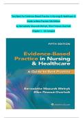 Test Bank For Evidence-Based Practice in Nursing & Healthcare A  Guide to Best Practice 5th Edition  by Bernadette Mazurek Melnyk&comma; Ellen Fineout-Overholt  Chapter 1 - 23 Complete