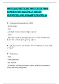MARYLAND PESTICIDE APPLICATOR FINAL EXAMINATION 2026 FULLY SOLVED QUESTIONS AND ANSWERS GRADED A&plus;