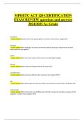 MPOETC ACT 120 Certification Exam Review &vert; Verified Questions & Correct Detailed Answers &vert; Latest A&plus; Grade &vert; 2024&sol;2025 Edition