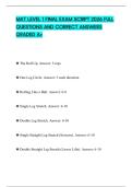 MAT LEVEL 1 FINAL EXAM SCRIPT 2026 FULL QUESTIONS AND CORRECT ANSWERS GRADED A&plus;