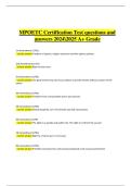 MPOETC Certification Test &vert; Verified Questions & Correct Detailed Answers &vert; Latest A&plus; Grade &vert; 2024&sol;2025 Edition
