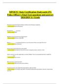 MPOETC State Certification Studycards &vert; PA Police Officer&rsquo;s Final Test &vert; Verified Questions & Correct Detailed Answers &vert; Latest A&plus; Grade &vert; 2024&sol;2025 Edition