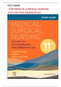TEST BANK for Medical-Surgical Nursing&colon; Concepts for Clinical Judgment and Collaborative Care 11th Edition by Donna D&period; Ignatavicius&comma;  All Chapters &lpar; chapter 1 - 74 &rpar;Latest Updated Version &vert;&vert;Complete A&plus; Guide
