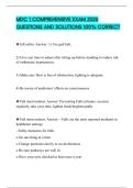MDC 1 COMPREHENSIVE EXAM 2026 QUESTIONS AND SOLUTIONS 100&percnt; CORRECT