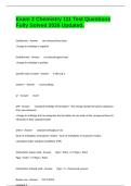 Exam 2 Chemistry 111 Test Questions Fully Solved 2026 Updated&period;
