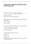 NU 401 EXAM 1 &vert; QUESTIONS AND ANSWERS &vert; WITH COMPLETE SOLUTION&excl;&excl;
