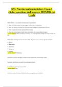 NSU Nursing Pathophysiology Exam 1 &vert; Clicker Questions & Correct Detailed Answers &vert; Latest A&plus; Grade &vert; 2025&sol;2026 Edition