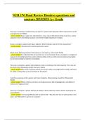 NUR 176 Final Review &lpar;Hondros&rpar; &vert; Verified Questions & Correct Detailed Answers &vert; Latest A&plus; Grade &vert; 2024&sol;2025 Edition