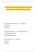 ONS Chemotherapy & Immunotherapy Certificate Exam Questions and Answers &lpar;Graded A&plus; with Guaranteed Success&rpar;