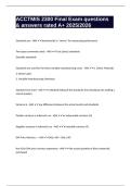 ACCTMIS 2300 Final Exam questions & answers rated A&plus; 2025-2026