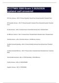 ACCTMIS 2300 Exam 3 2025-2026 updated well answered