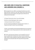 MED SURG HESI V1 EXAM FULL QUESTIONS AND ANSWERS 2026 GRADED A&plus;