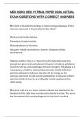 MED SURG HESI V1 FINAL PAPER 2026 ACTUAL EXAM QUESTIONS WITH CORRECT ANSWERS
