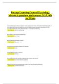 Portage Learning General Psychology &ndash; Module 4 &vert; Verified Questions & Correct Detailed Answers &vert; Latest A&plus; Grade &vert; 2025&sol;2026 Edition